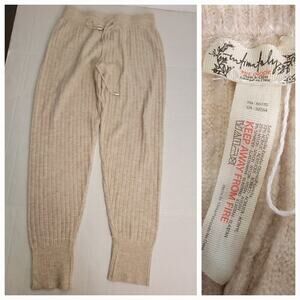 Free People soft fuzzy lounge pants Womens Large Pull On Tapered Stretch Comfort
